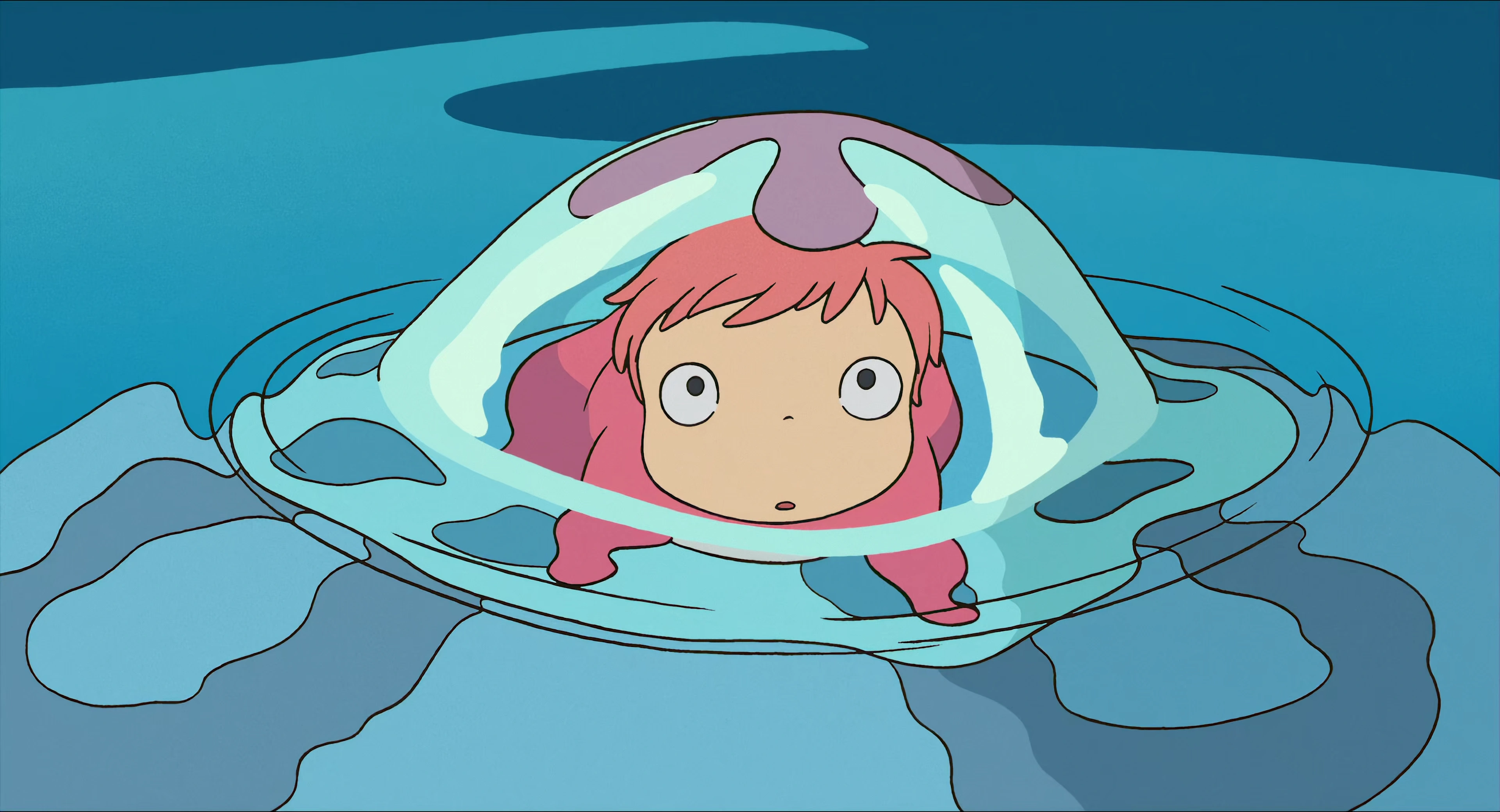 Ponyo on the Cliff by the Sea BDRemux 1080p vs AI Upscale 2160p - Imgsli