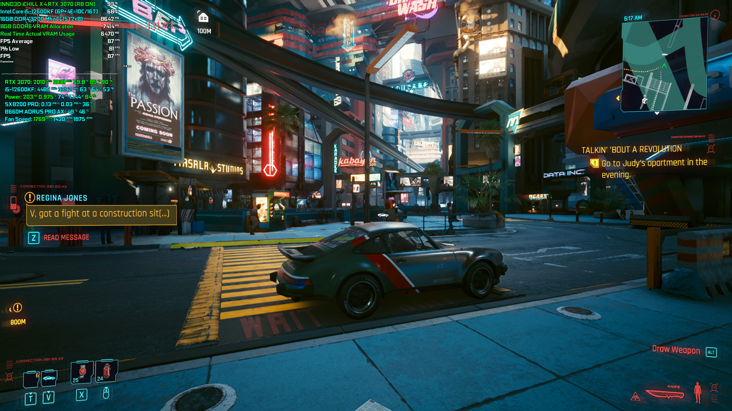 Cyberpunk 2077 v1.5 - DLSS Performance vs FSR Performance - RTX 3070 ...